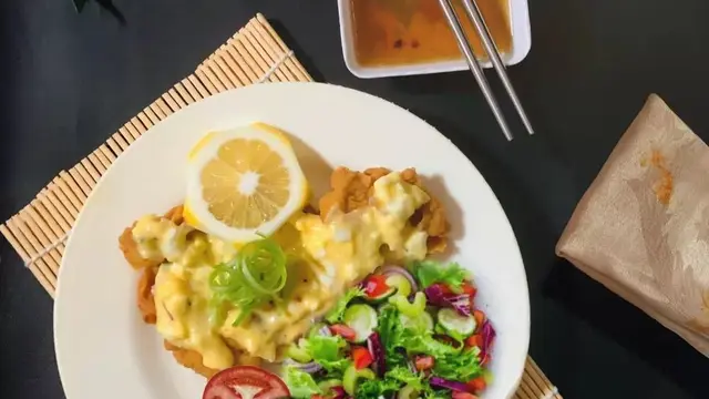 Chicken Nanban dengan saus tartar