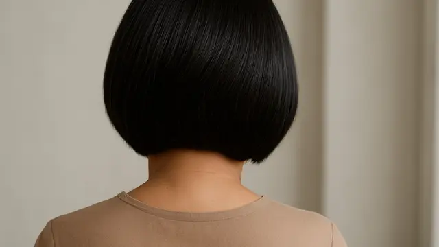 Model Rambut Pendek Tanpa Poni untuk Ibu-Ibu Usia 50 Tahun/via AI