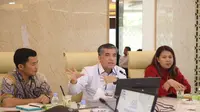 Menteri Ketenagakerjaan, Yassierli di acara Tasyakur Kantor Sekretariat LKS Tripnas yang dirangkai dengan Sidang Pleno LKS Tripnas di Grha Kemnaker, Jakarta, Rabu (13/8/2025).
