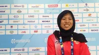 Atlet goalball putri Indonesia, Anes, bangga bisa tampil di Asian Para Games 2018. (Bola.com/Benediktus Gerendo Pradigdo)