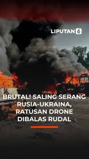 Brutal! Saling Serang Rusia-Ukraina, Ratusan Drone Dibalas Rudal
