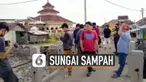 Tidak adanya fasilitas tempat pembuangan sampah. Membuat sungai ini dipenuhi dengan sampah.
