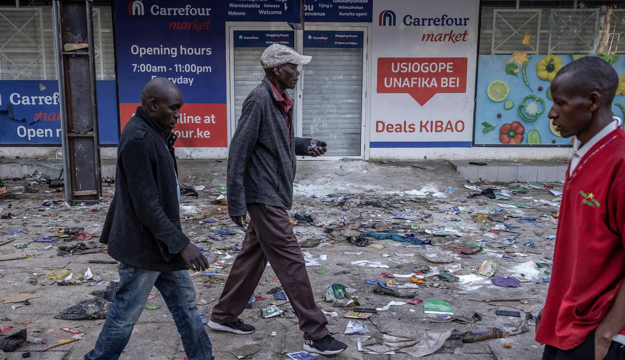 Unjuk rasa dipicu rencana kenaikan pajak dan RUU Keuangan 2024. (LUIS TATO/AFP)