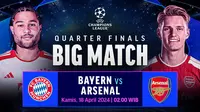 Siaran Langsung Liga Champions: Bayern Vs Arsenal di Vidio (Sumber: dok. vidio.com)