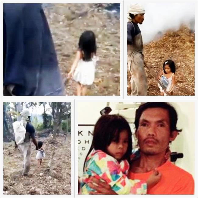 Jenny senantiasa menuntun ayah yang buta untuk pergi berangkat bekerja | Photo: Copyright asiantown.net