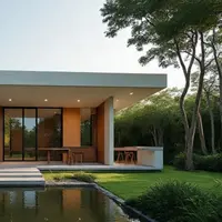 Ilustrasi Rumah Anti Panas dan Hemat Listrik (Sumber Gambar: Meta AI)