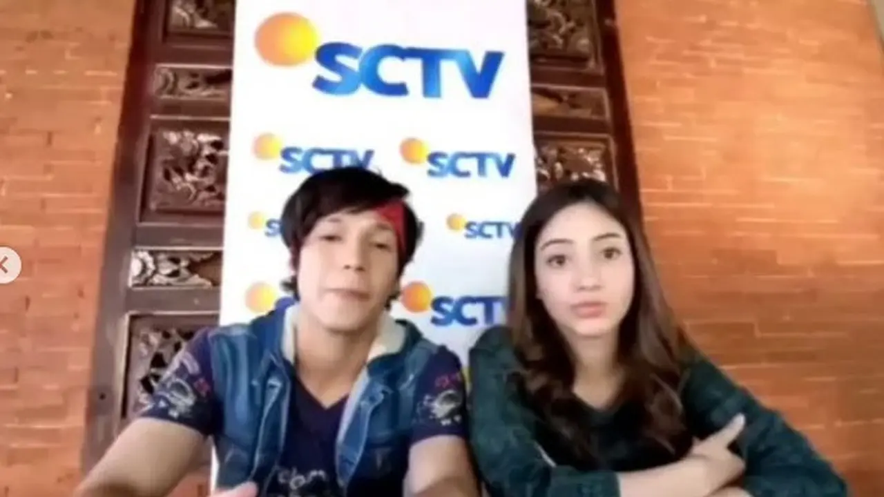 Naufal Samudra dan Dannia Salsabilla saat konferensi pers sinetron Garis Cinta SCTV (Foto: Instagram @sctv)