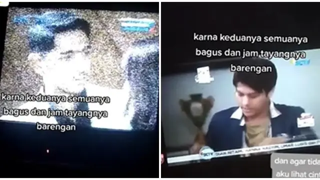 Tak Ingin Ketinggalan, Wanita Ini Nonton Dua Sinetron Sekaligus di HP dan Televisi