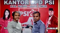 Ketua DPD PSI Ngawi Jumirin dalam seremoni penyerahan SK DPD PSI Ngawi.  (Istimewa)