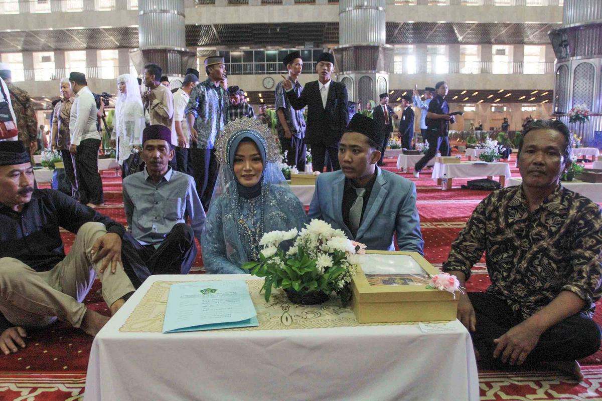 FOTO: 51 Pasangan Resmi Menikah Gratis di Masjid Istiqlal