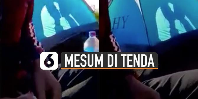 VIDEO: Viral Dua Sejoli Mesum di Tenda, Tak Sadar Bayangannya Jadi Tontonan