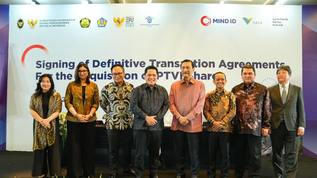 MIND ID telah menyepakati akuisisi saham PT Vale Indonesia dengan Vale Canada Limited (VCL), Sumitomo Metal Mining Co., Ltd. (SMM) dalam rangka pembelian 14 persen dari total kepemilikan saham PT VI.