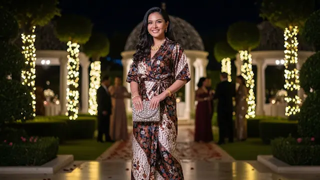 Batik Wrap Dress Maxi