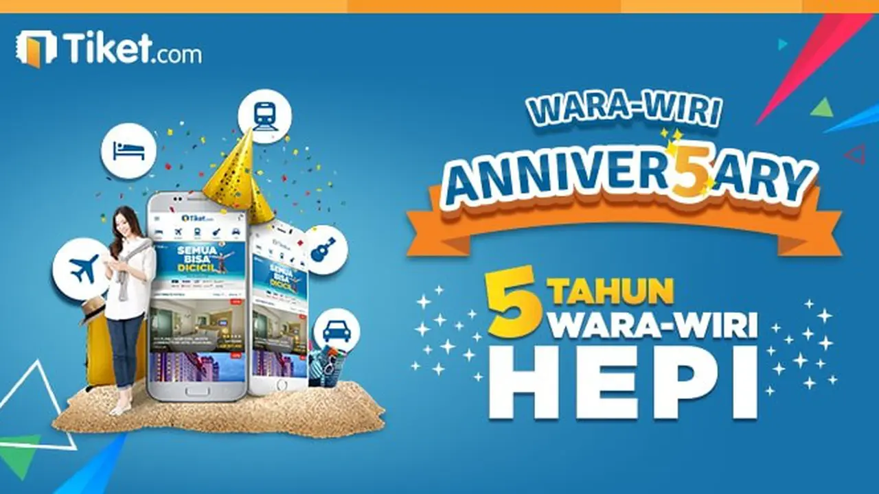 Ayo Dapatkan Traktiran Liburan di Ulang Tahun Tiket.com