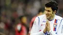 Lyon's defender Fabio Grosso reacts during the French L1 football match Lille vs. Lyon, on March 07, 2009, at the Stade de France in Saint-Denis, near Paris. AFP PHOTO / FRANCK FIFE 