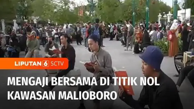 Berbagai tradisi dilakukan dalam rangka menyambut bulan suci Ramadan. Di Kota Yogyakarta, ratusan orang mengaji bersama di sepanjang jalur pedestrian titik nol kilometer, kawasan Malioboro.