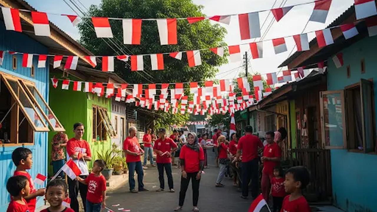 Hiasan Bendera Kecil/Dekorasi 17 Agustus 11 (Sumber: gemini.com)