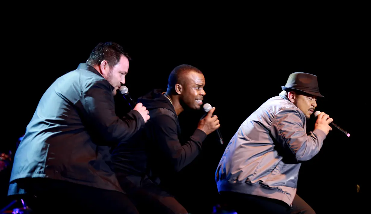 All 4 One kembali muda saat tampil di iBD Festival Jakarta (Foto: Wimbarsana/Bintang.com)