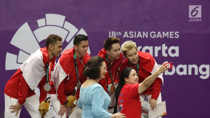 Aksi Dua Ganda Putra Indonesia di Final Perseorangan Asian Games 2018