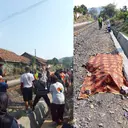Detik-Detik Pemotor Tewas Tertabrak Kereta di Perlintasan Tanpa Palang