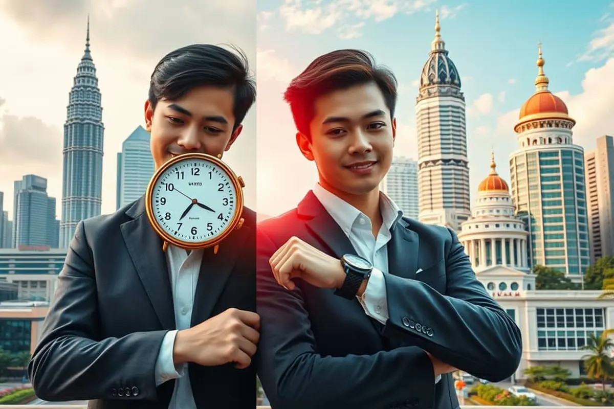 perbedaan jam indonesia dan malaysia