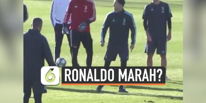 VIDEO: Viral, Ronaldo Diduga Marah Saat Latihan