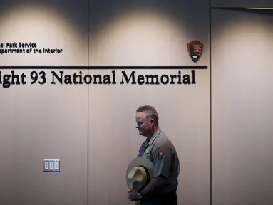 Bangunan Flight 93 National merupakan bangunan peringatan tragedi 9/11 dibuat biaya fantastis US$ 50 juta atau sekitar Rp 717 miliar, bertempat di lokasi kecelakaan pesawat United Airlines 93. (REUTERS/Mark Makela)