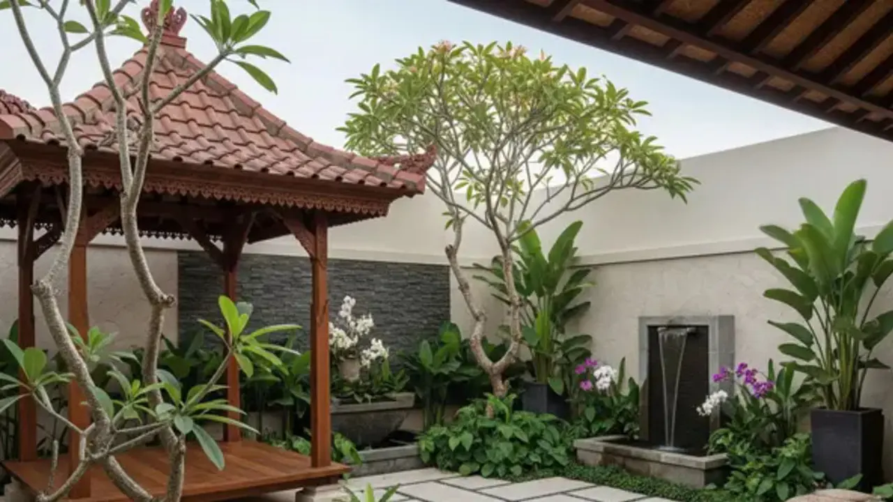 Material Lantai Halaman yang Tidak Menyimpan Panas (AI Generated)
