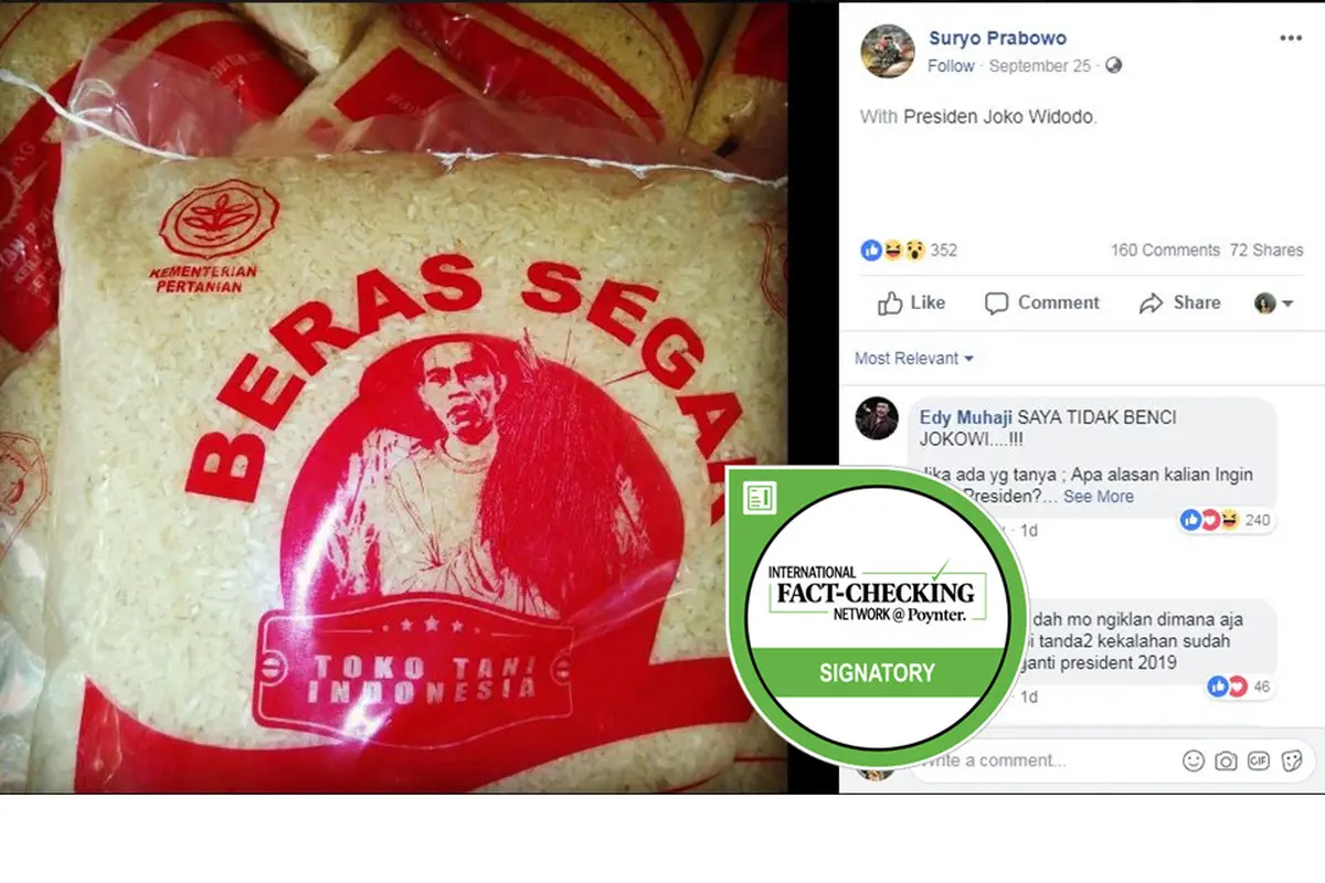Cek Fakta - Beras Berlogo Jokowi