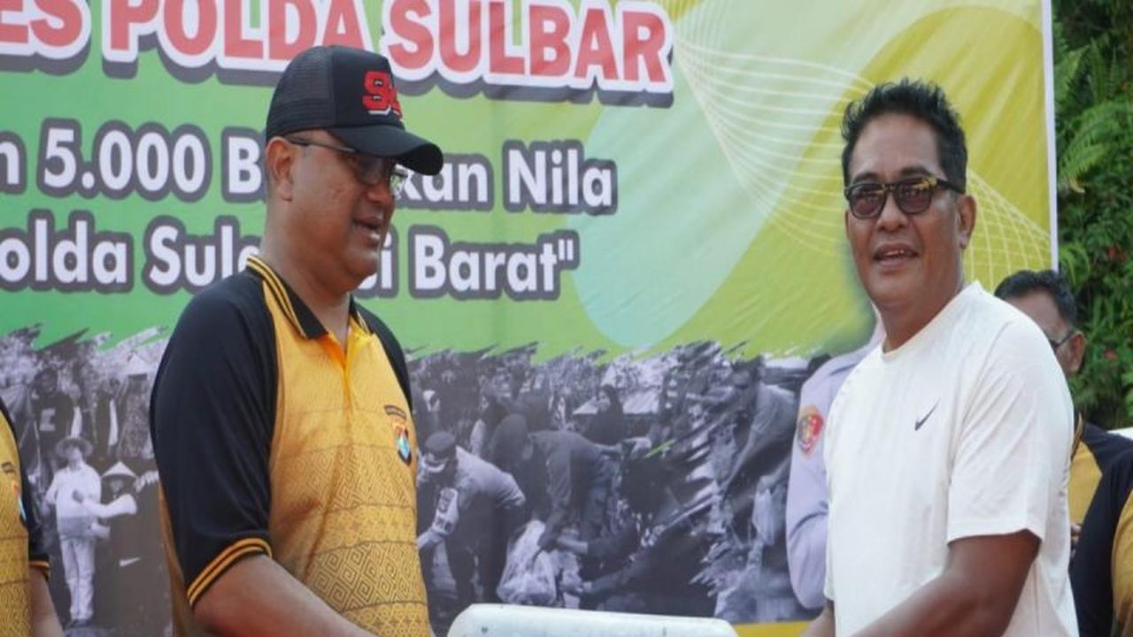 Unik! Polda Sulbar dan DKP Sulbar Tebar 5.000 Bibit Nila, Wujudkan Kemandirian Pangan Lewat Program Pekarangan Pangan Bergizi