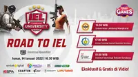 Link Live Streaming Road to IEL University Season 4 : PUBGM Internal Qualifier di Vidio, 14 Januari 2022. (Sumber : dok. vidio.com)