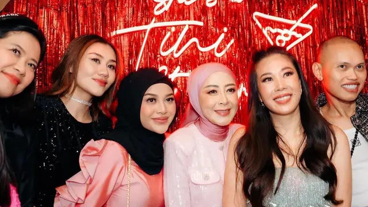 Adu Gaya Glamor Santun Aurel Hermansyah, Syahnaz Sadiqah, dan Olla Ramlan di Ultah Marlene Hariman, Tampil Blink Blink dengan Hijab