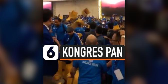 VIDEO: Ricuh dan Saling Lempar Kursi di Kongres PAN