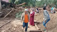 Kecamatan Batang Lubu Sutam, Padang Lawas, Sumatera Utara, diterjang banjir bandang (BNPB)