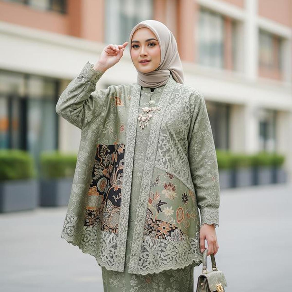 10 Model Gamis Batik Brokat Kekinian untuk Tren 2026 dengan Desain Terbaru