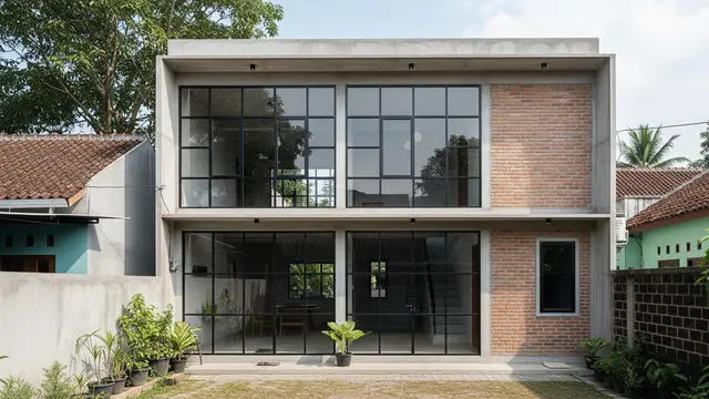 8 Desain Rumah Kampung dengan Sentuhan Industrial Sederhana, Minimalis dan Nyaman