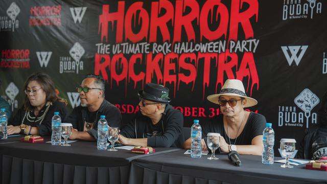Presconfrence Horror Rockestra di Taman Budaya Sentul, Bogor.