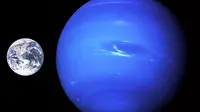 Perbandingan Bumi dan Planet Neptunus (Wikipedia)