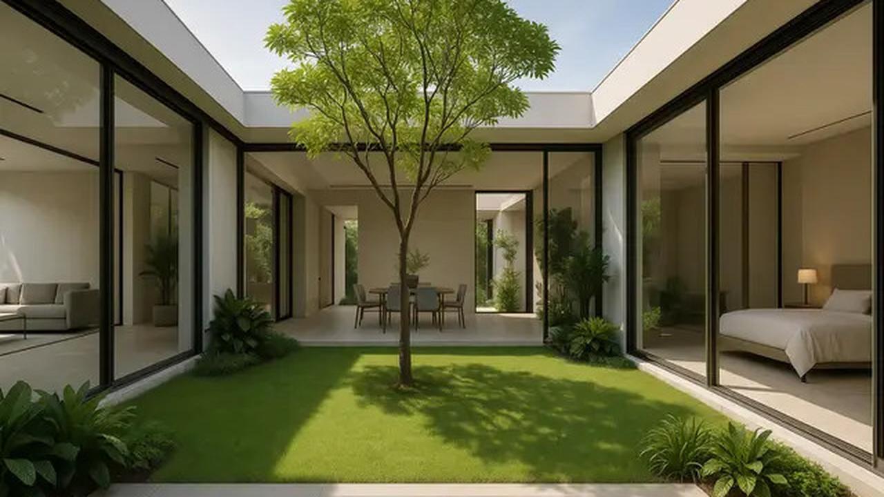 8 Model Rumah Minimalis Mewah dengan Inner Garden, Desain Ini Bikin Healing Tak Perlu Jauh-Jauh