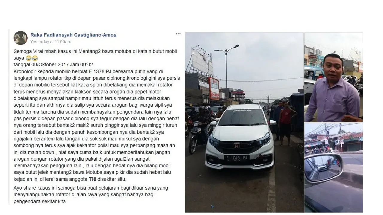 Viral pengguna Honda Mobilio ngotot pakai Lampu Strobo dan Sirine