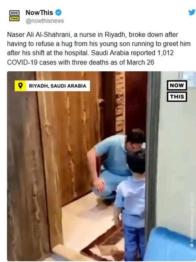 perawat di Arab menangis tak bisa peluk sang anak