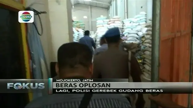 Lagi-lagi, Satgas Pangan kembali menggerebek beras oplosan, kali ini di Mojokerto, Jawa Timur.