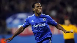 Didier Drogba melakukan hat-trick sempurna hanya membutuhkan kurun waktu 17 menit yaitu sejak menit ke-63 hingga menit ke-80. Hal itu terjadi ketika Chelsea pesta gol di gawang Wigan Ahtletic dengan skor 8-0 pada musim 2009/2010. (Foto: AFP/Pierre-Philippe Marcou)