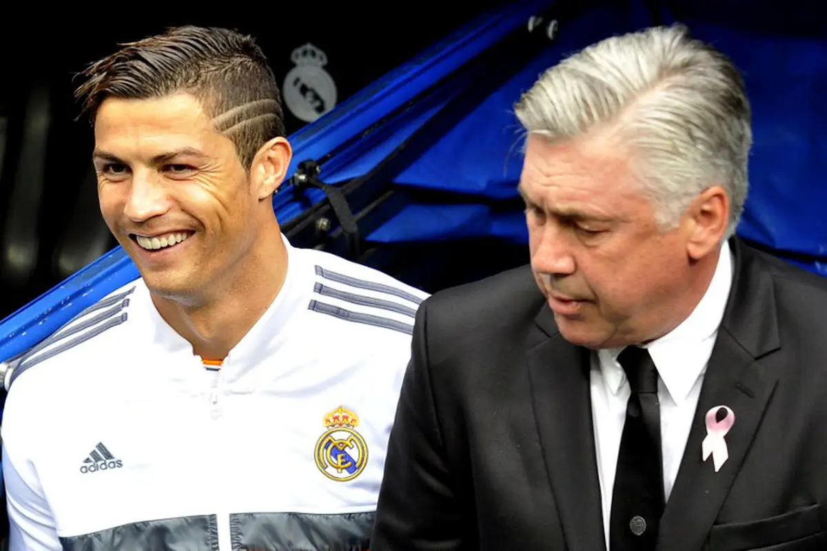 Cristiano Ronaldo dan Carlo Ancelotti