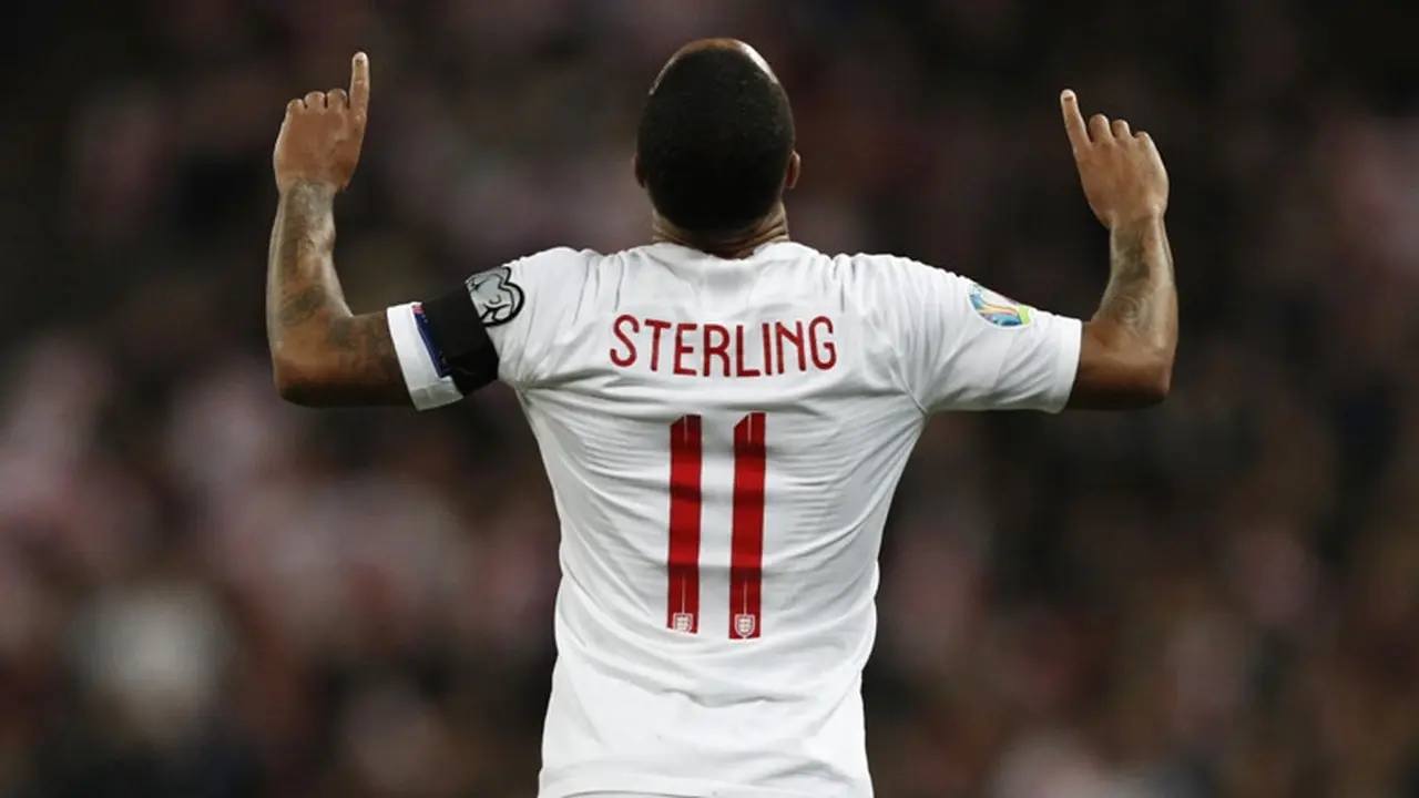 Winger timnas Inggris, Raheem Sterling.