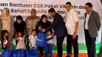 Guna mendukung program pemerintah dalam penanganan stunting, BRI Insurance (BRINS) menyalurkan bantuan Tanggung Jawab Sosial (Corporate Social Responsibility/CSR) kepada ibu dan balita. (Istimewa)