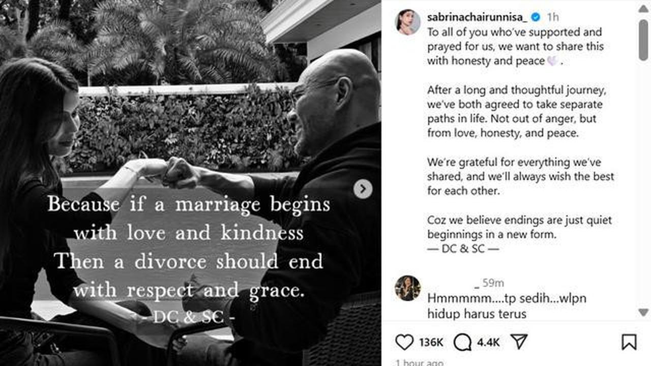 Deddy Corbuzier Konfirmasi Kabar Perceraian, Sebut Sabrina Chairunnisa Istri Sempurna