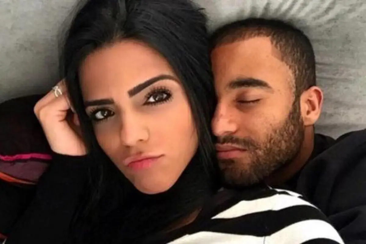 Larissa Saad dipeluk pacarnya, Lucas Moura (Liputan6)