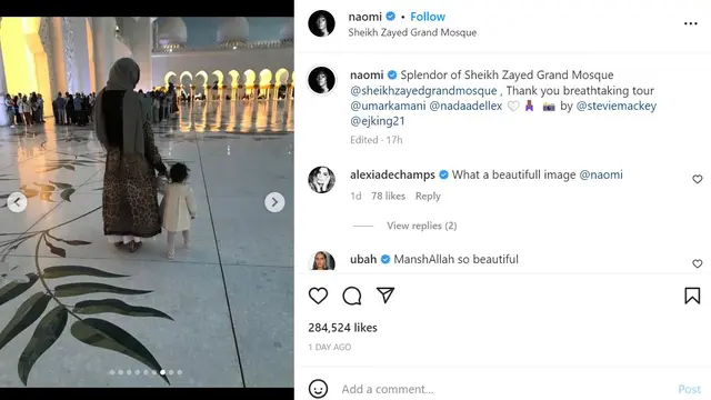 Naomi Campbell dan anaknya. (Instagram/ naomi)