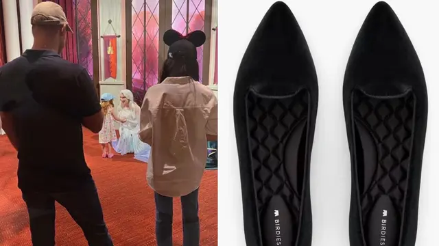 Sepatu Flat Hitam Birdies Meghan Markle Saat Liburan ke Disneyland Curi Perhatian, Harganya Rp1,6 Jutaan. (Dok: IG @meghan https://www.instagram.com/reel/DKk9Rl4J4EO/?utm_source=ig_web_copy_link&igsh=MzRlODBiNWFlZA==)